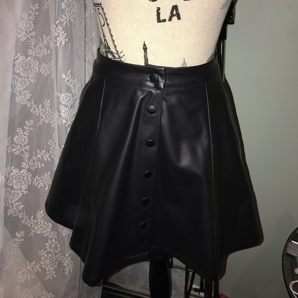 NASTY GAL Vegan Leather Circle Skirt